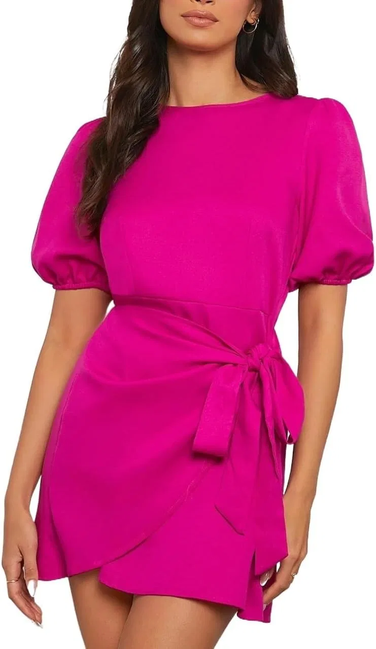 Женское облегающее платье с вырезом Hot Pink