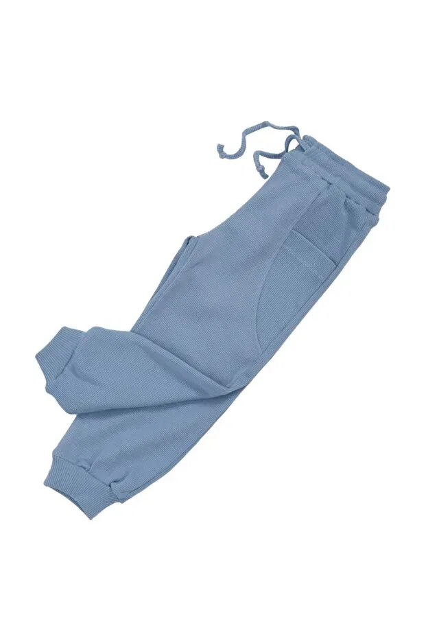 Детские спортивные штаны для девочек хлопковые Jogger Unisex Sweatpants Green Attitude, Light Blue
