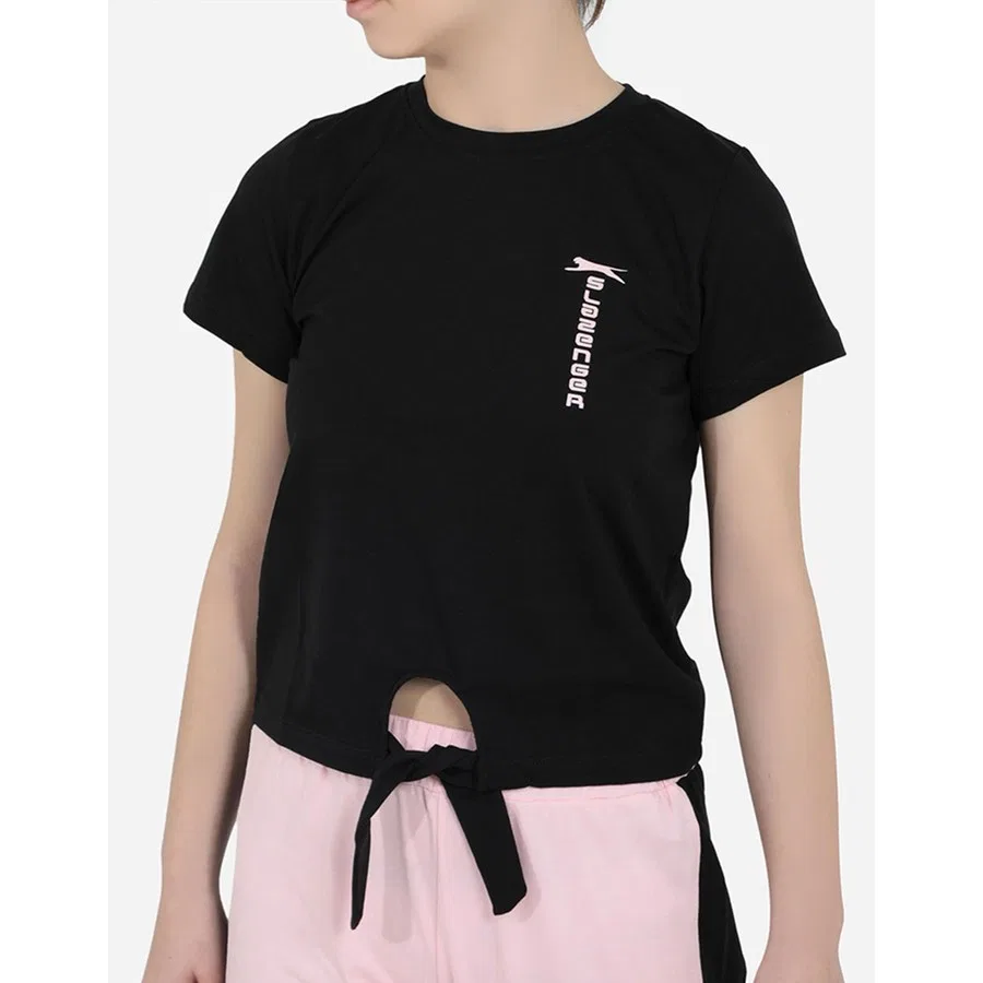Детский спортивный комплект из футера с длинным рукавом и брюками Slazenger Dexter, Черный — фото 3