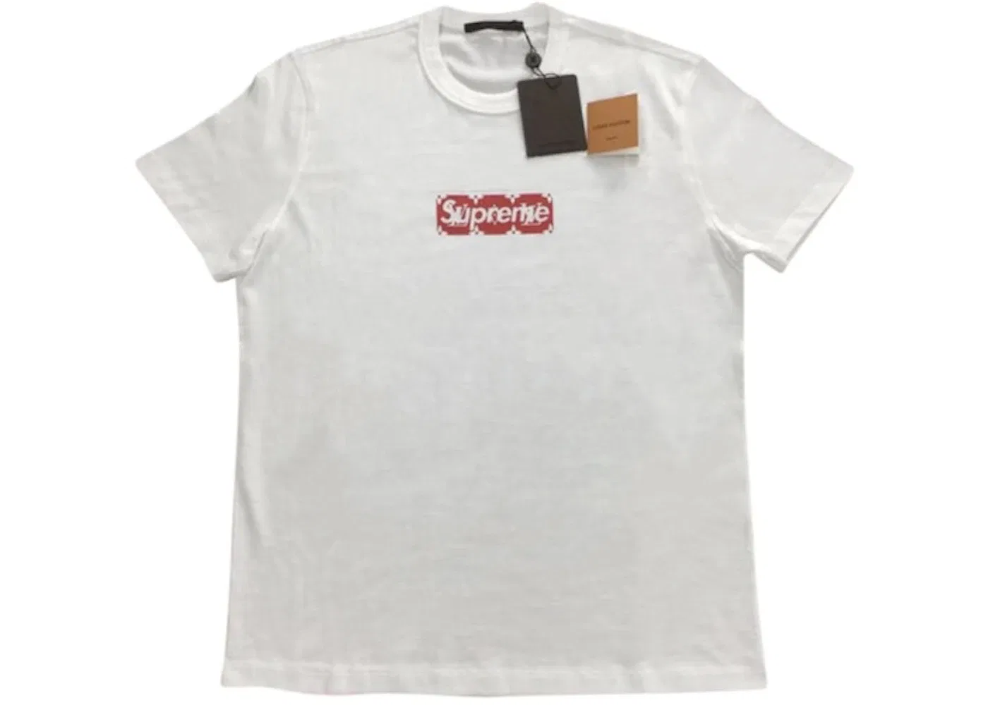Мужская футболка с принтом Supreme x Louis Vuitton Box Logo, White
