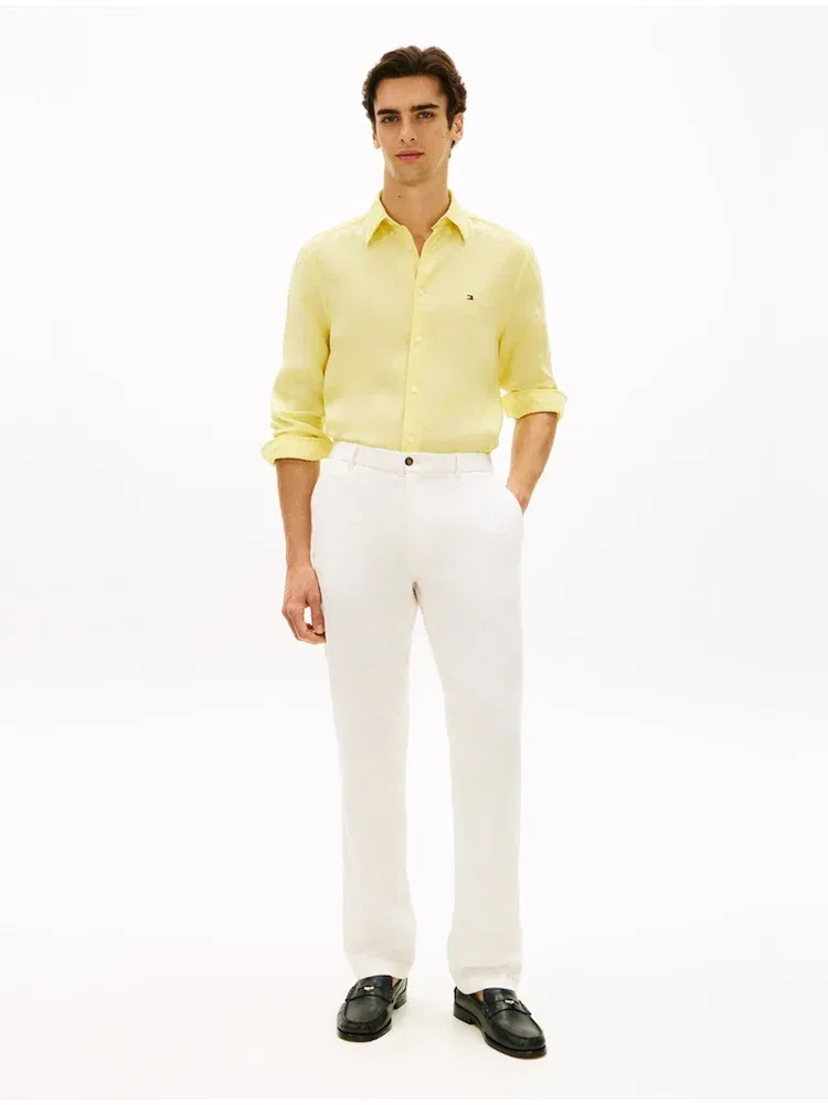 Рубашка с пигментной окраской Regular Fit, Lemon TOMMY HILFIGER — фото 2