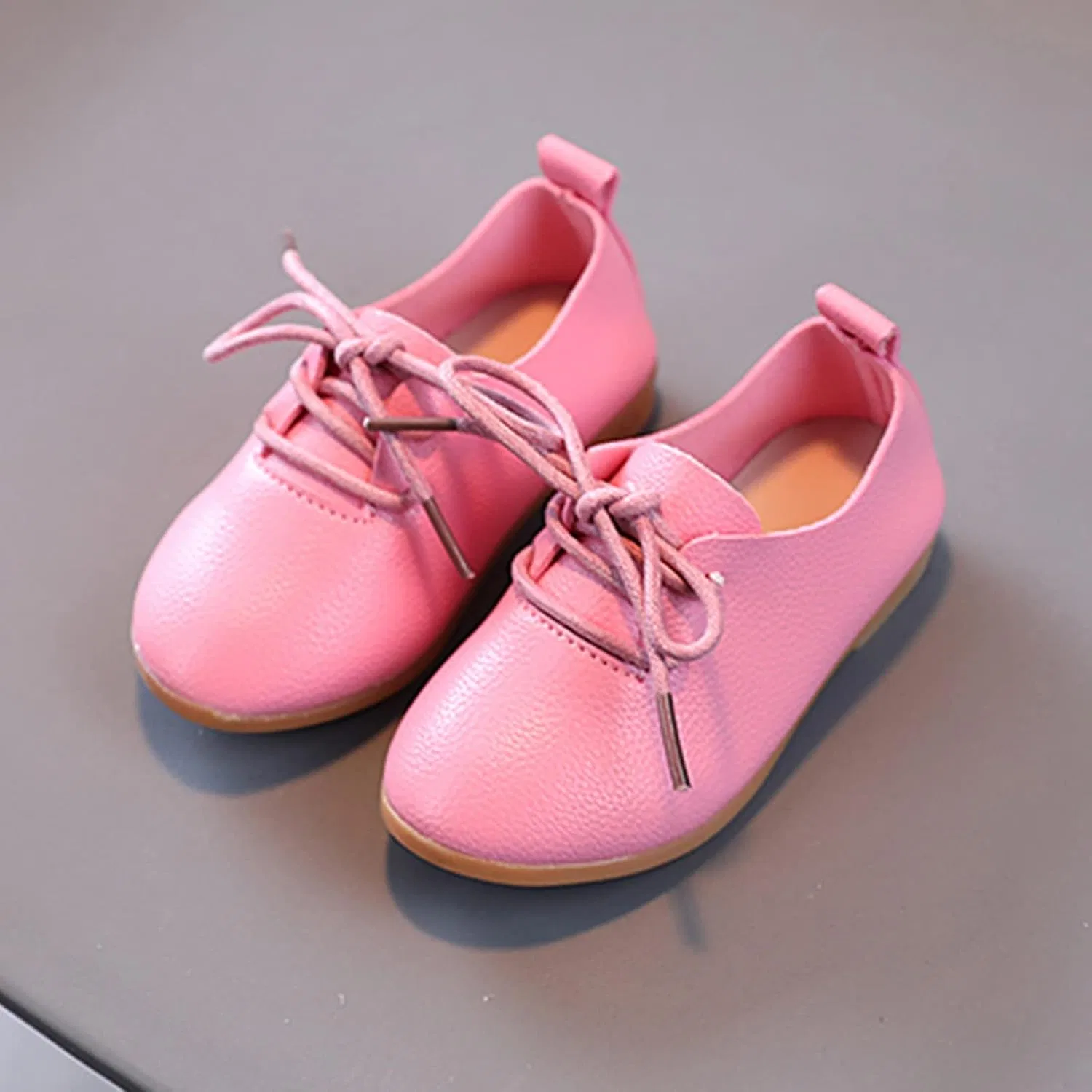 Детские ботинки для девочек с принтом Solid Color Snow Rain Boots, Pink — фото 2