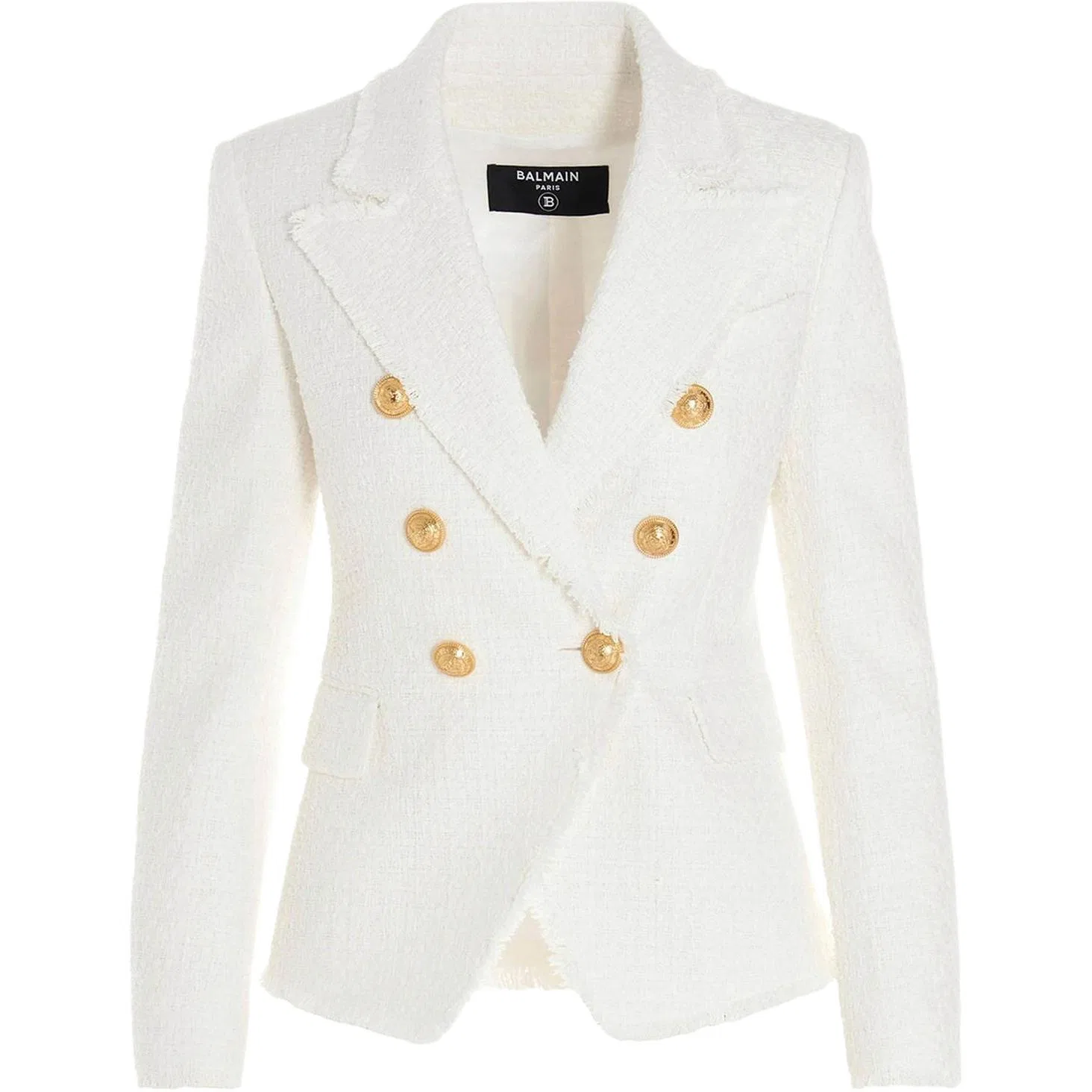 Женский деловой костюм с воротником BALMAIN, White