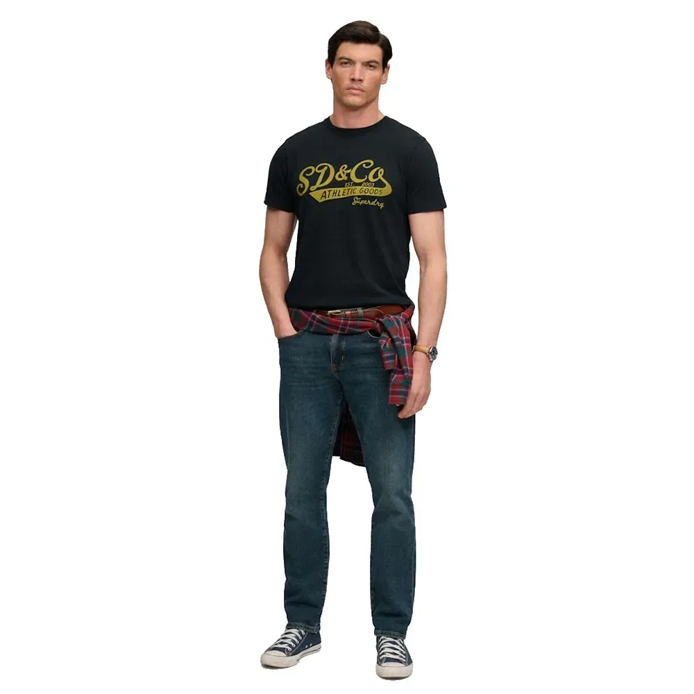 Мужская футболка с принтом Vintage Script Superdry, Black — фото 4