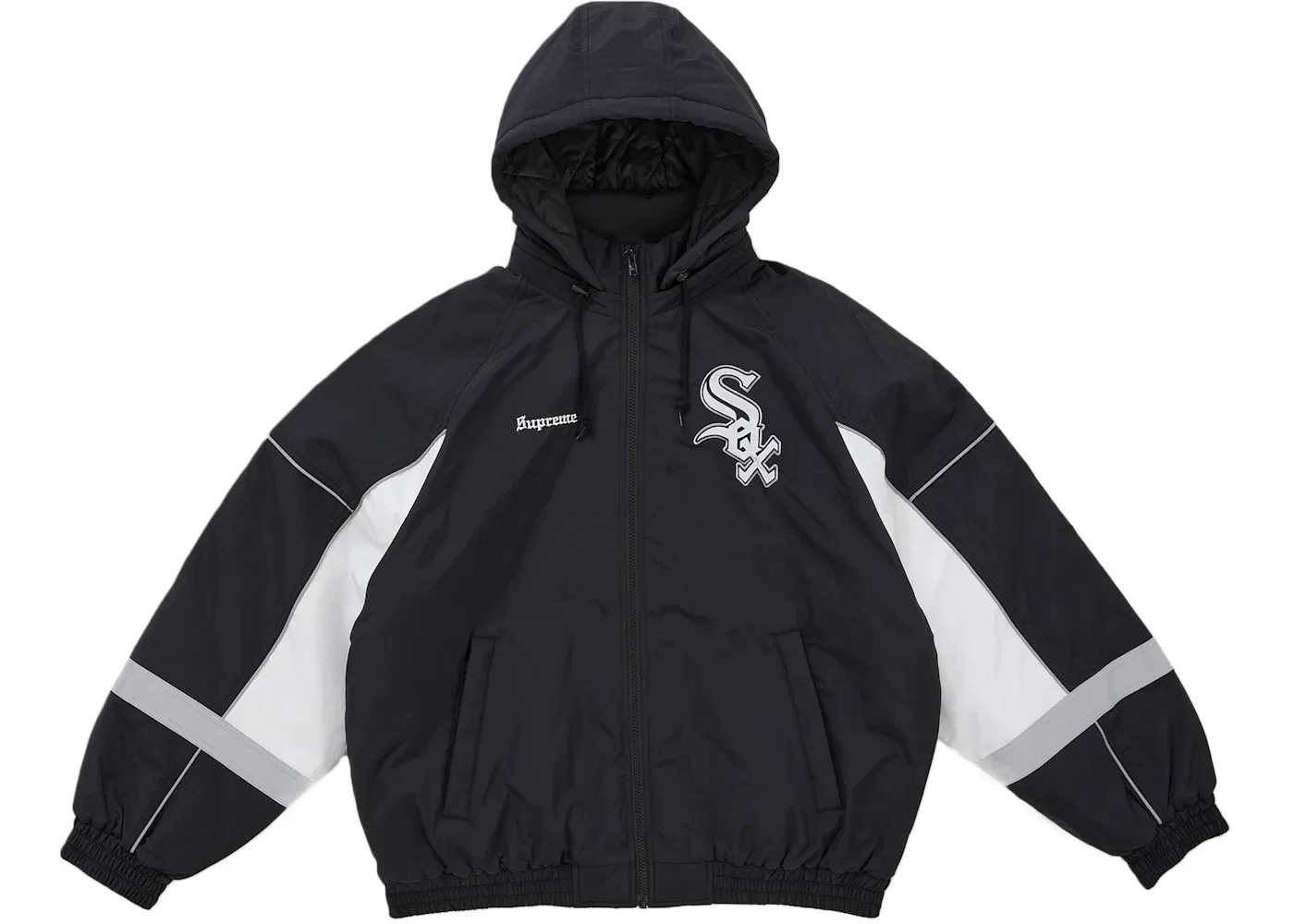 Мужская куртка с принтом Supreme Chicago White Sox Stadium Jacket, Black