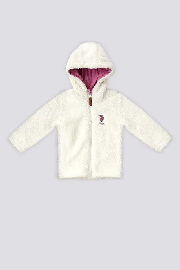 Детский кардиган с капюшоном U.S. Polo Assn., Nude Color
