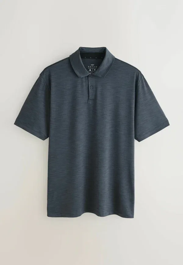 Комплект из 3 поло с коротким рукавом, модель Polo Shirt, Next, Charcoal Blue, Orange, синий/оранжевый — фото 2