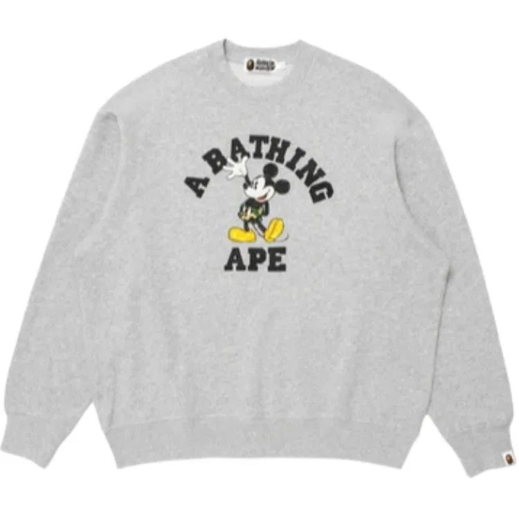 Детский свитшот с круглым вырезом X Disney A BATHING APE, Black — фото 3