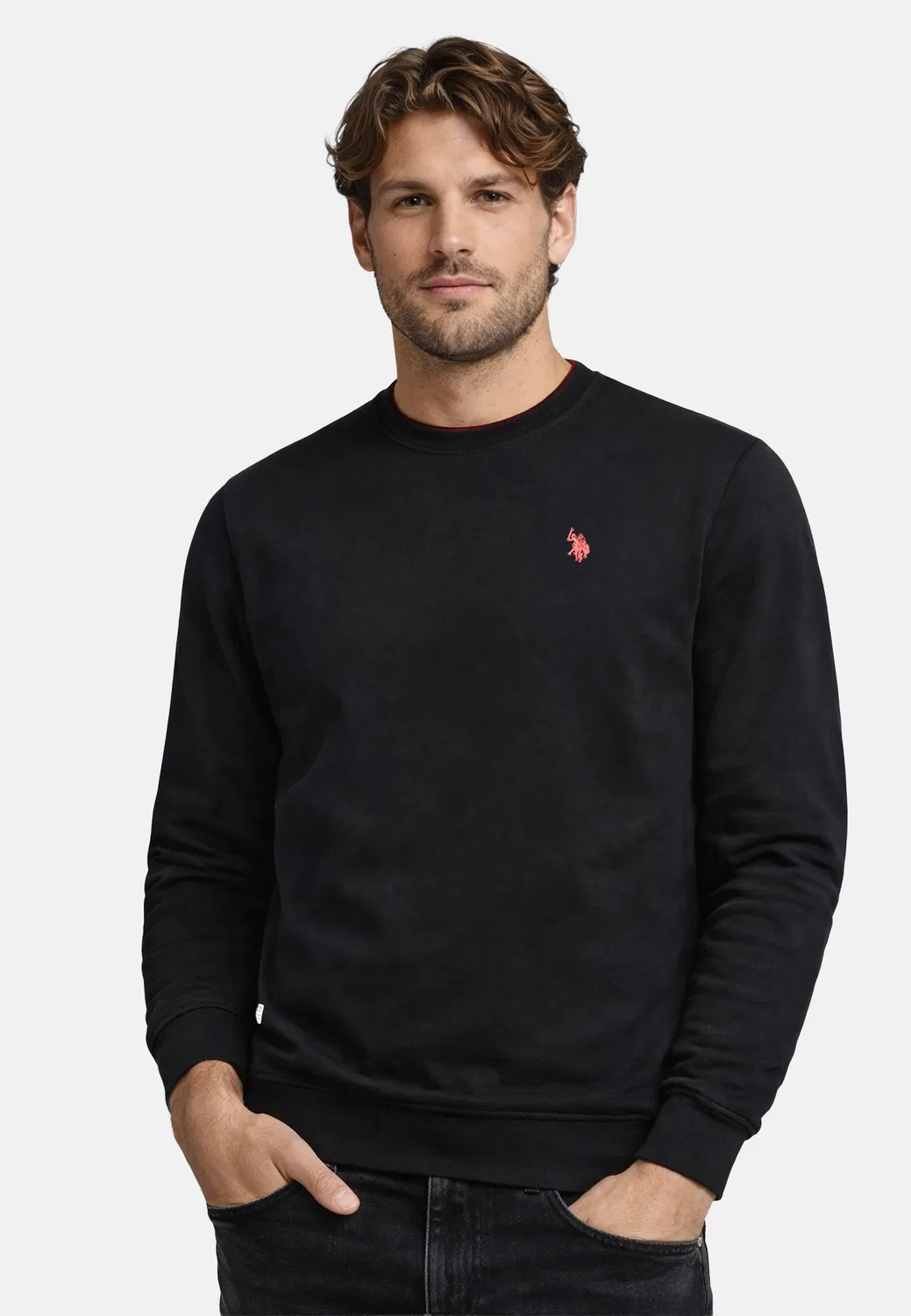Мужской свитшот классический P042 U.S. Polo Assn., Black