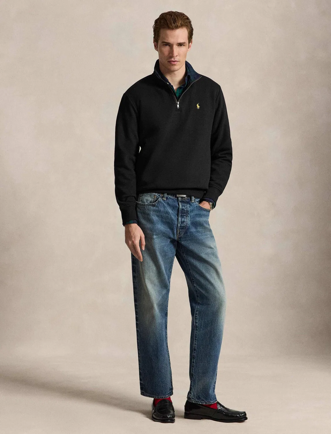 Флисовая кофта с молнией Polo Ralph Lauren, черный — фото 2