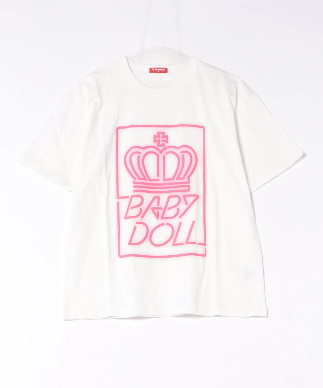 Детская футболка с неоновым принтом BABYDOLL, Белый — фото 2