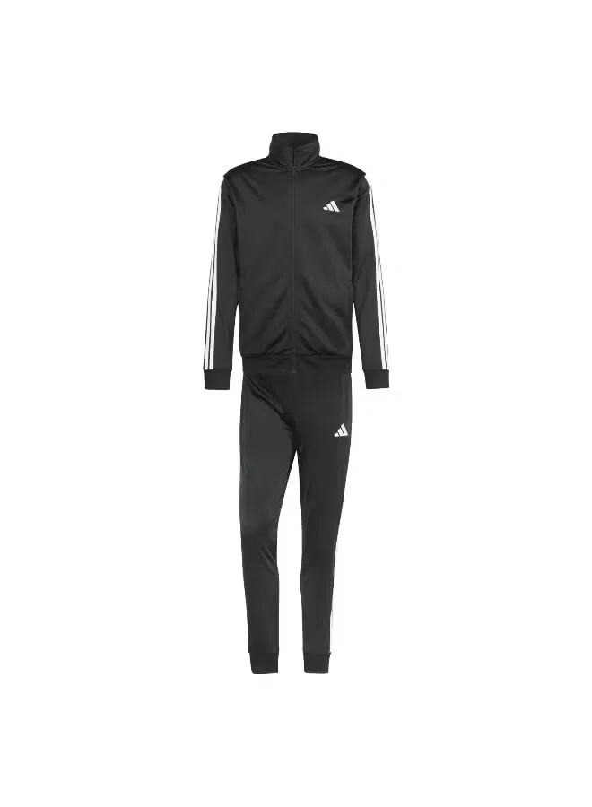 Костюм спортивный мужской с тремя полосками Adidas, черный — фото 2