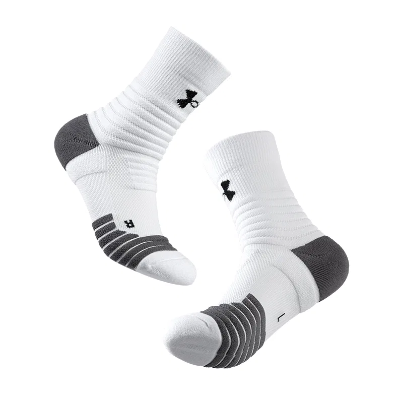 Детские носки с длинным голенищем, комплект из 3 пар, Under Armour, White Gray — фото 4