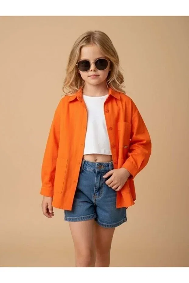 Детская оранжевая куртка Zekids