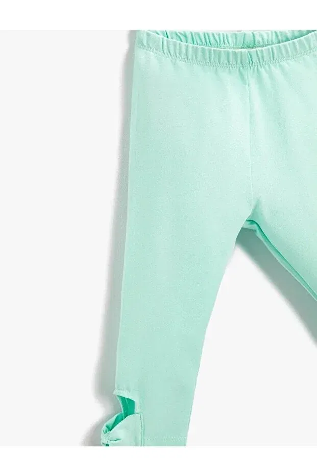 Детские леггинсы для девочек хлопковые Koton, Mint Green — фото 3