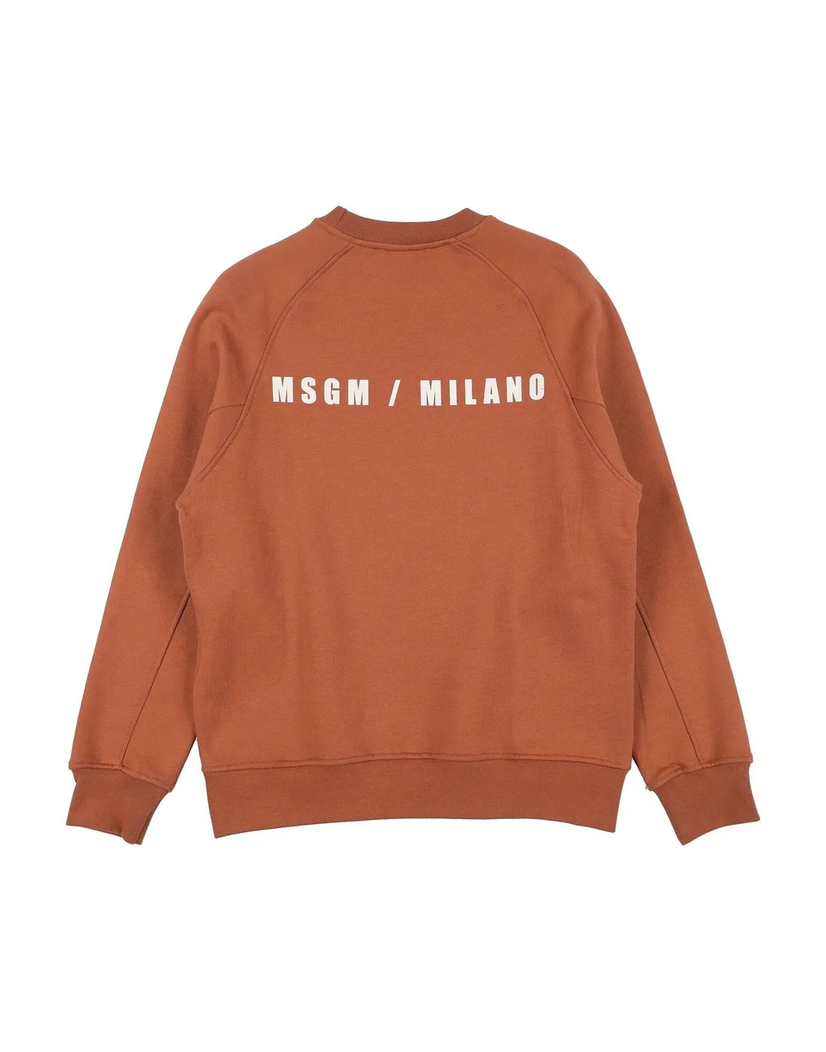 Детский свитшот для мальчиков с принтом Msgm, коричневый — фото 2