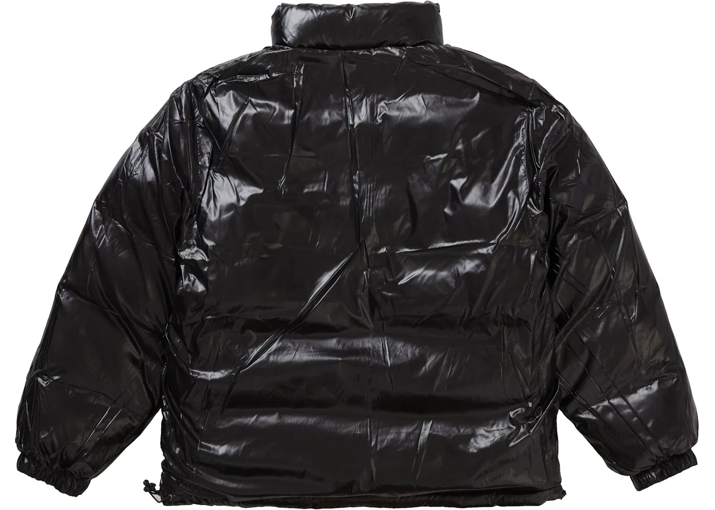 Мужская куртка пуховик двухсторонняя блестящая Supreme Puffy Jacket, White — фото 2