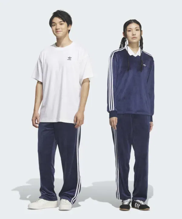 Тренировочные штаны из велюра Firebird, Adidas, ночной индиго — фото 3