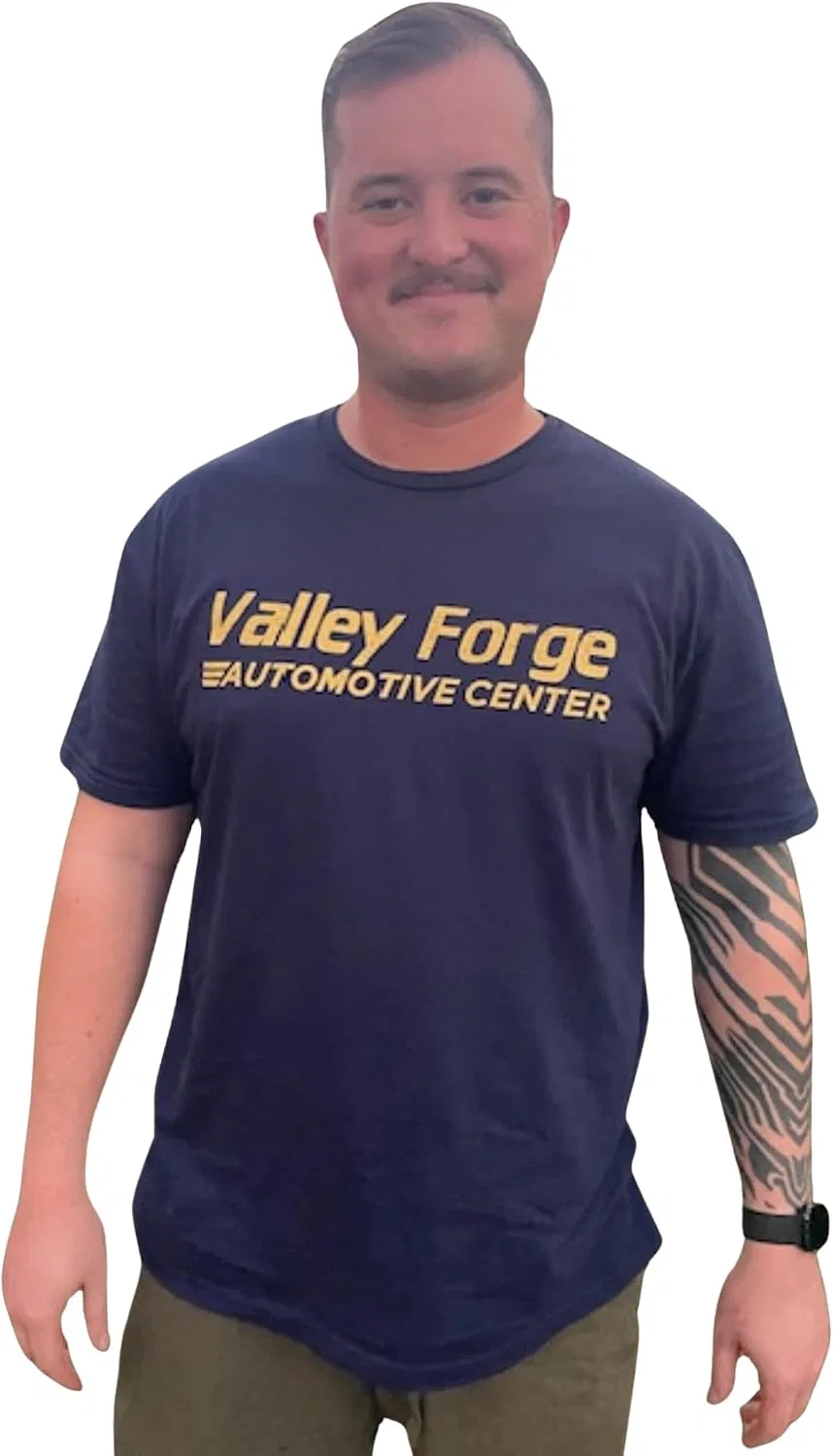 Мужская футболка с принтом Valley Forge Automotive Center Gildan 64000, Navy