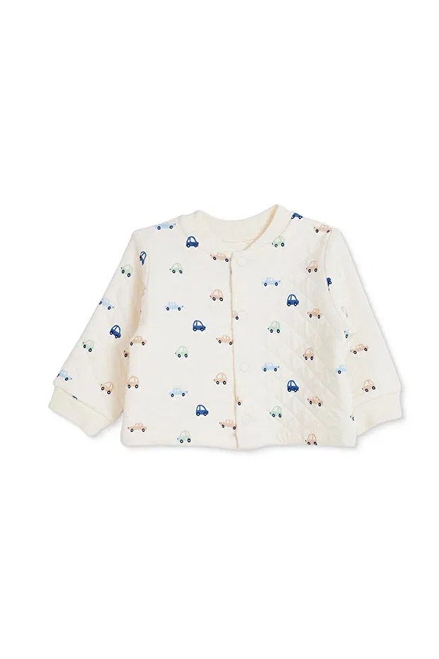 Детский кардиган для мальчиков с принтом Hellobaby Ebebek Hello Baby, Ecru