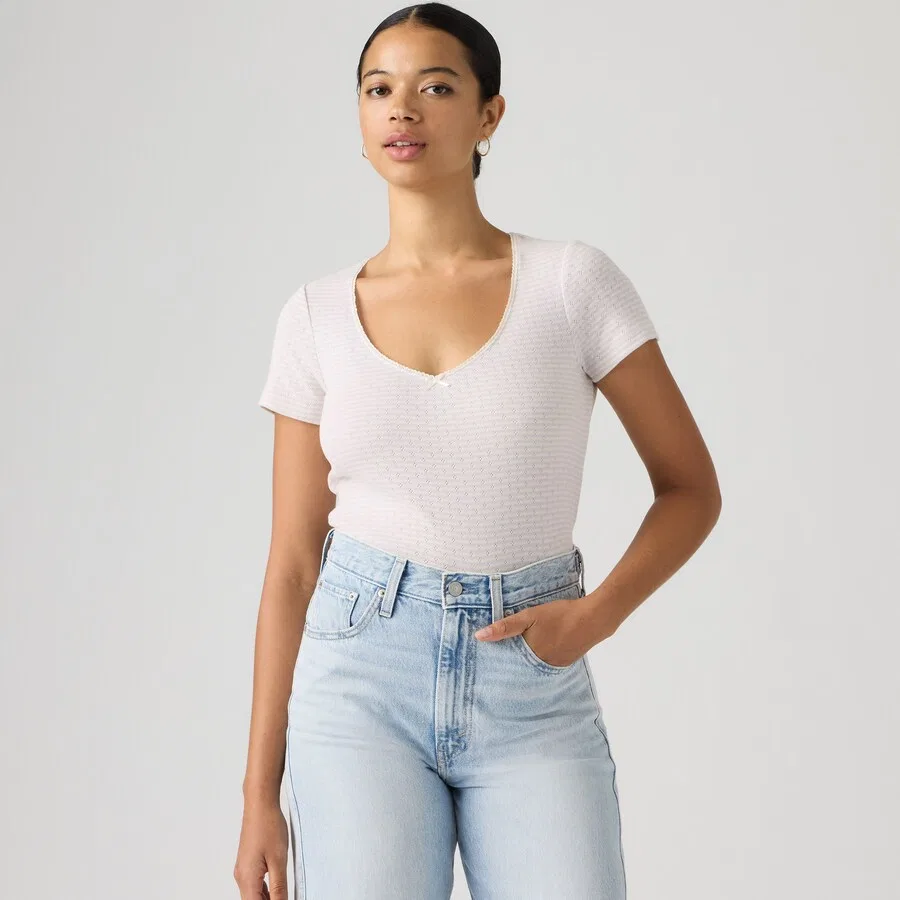 Футболка LEVI'S SWEETIE белого цвета — фото 2