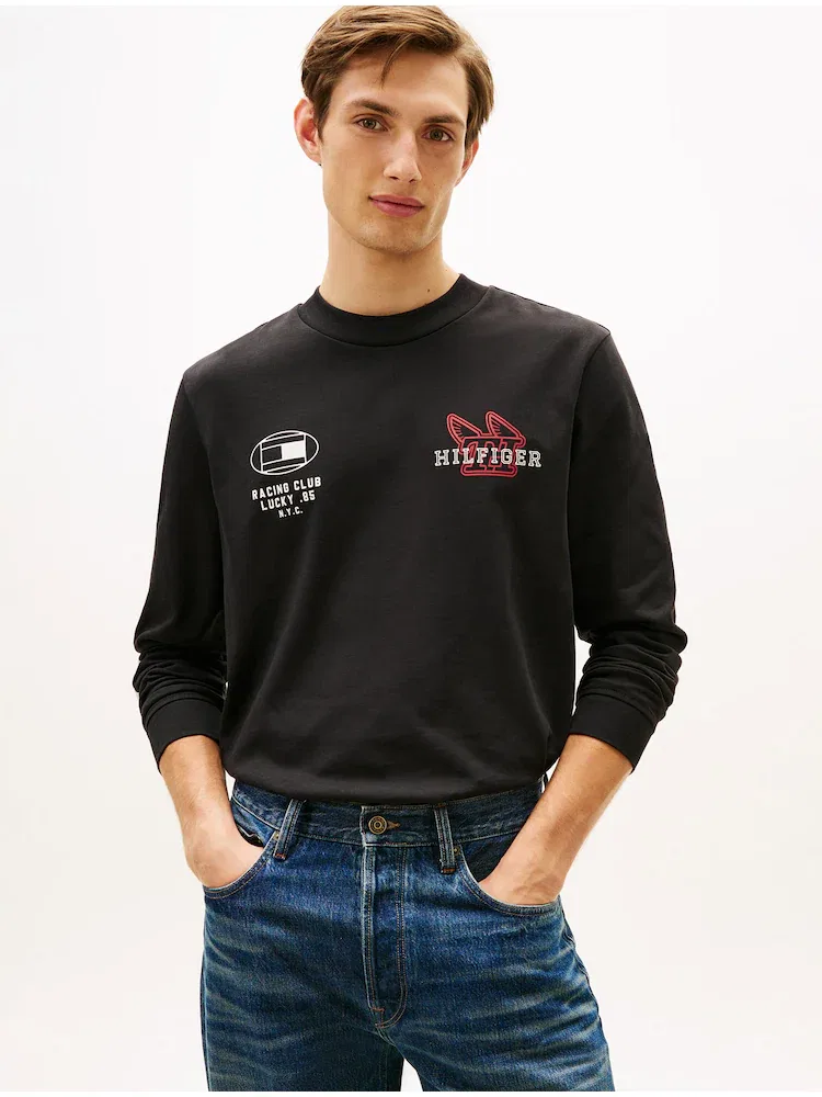 Футболка с длинным рукавом Modern Athleisure TOMMY HILFIGER, Black