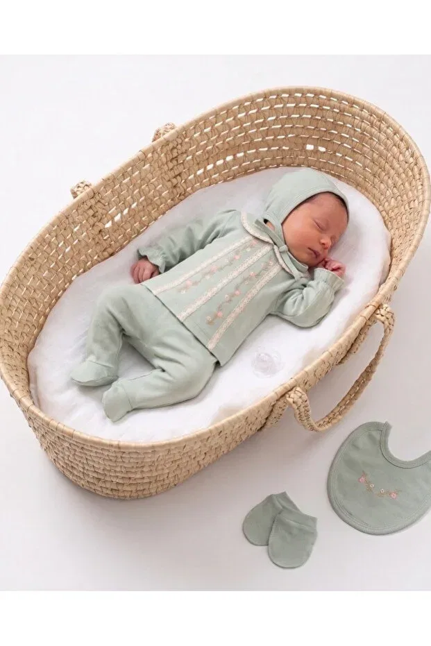 Детский комплект боди для девочек хлопковый Basics Cherub Baby, Green