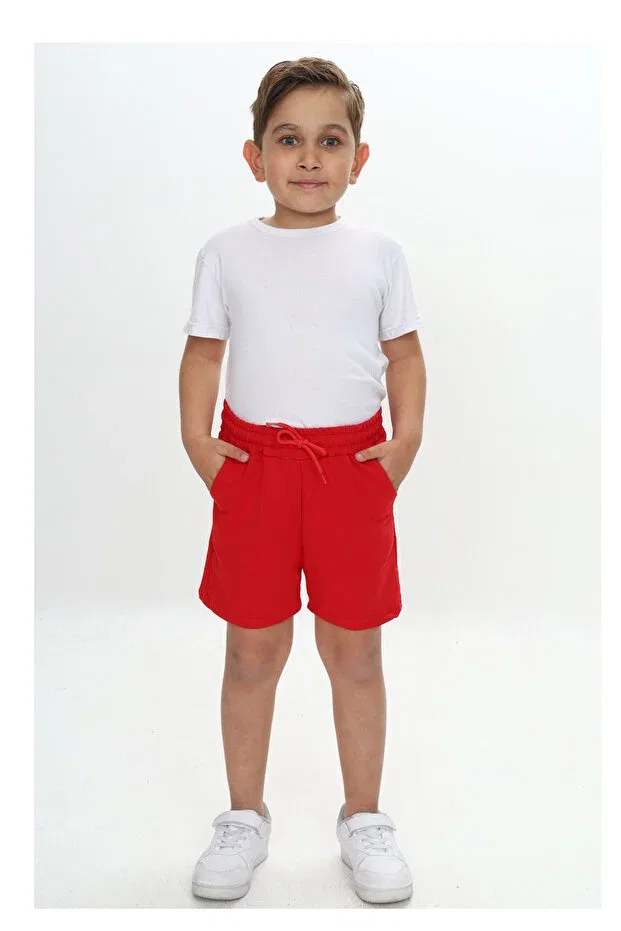Детские шорты для девочек хлопковые My Kids Wear, Red — фото 2