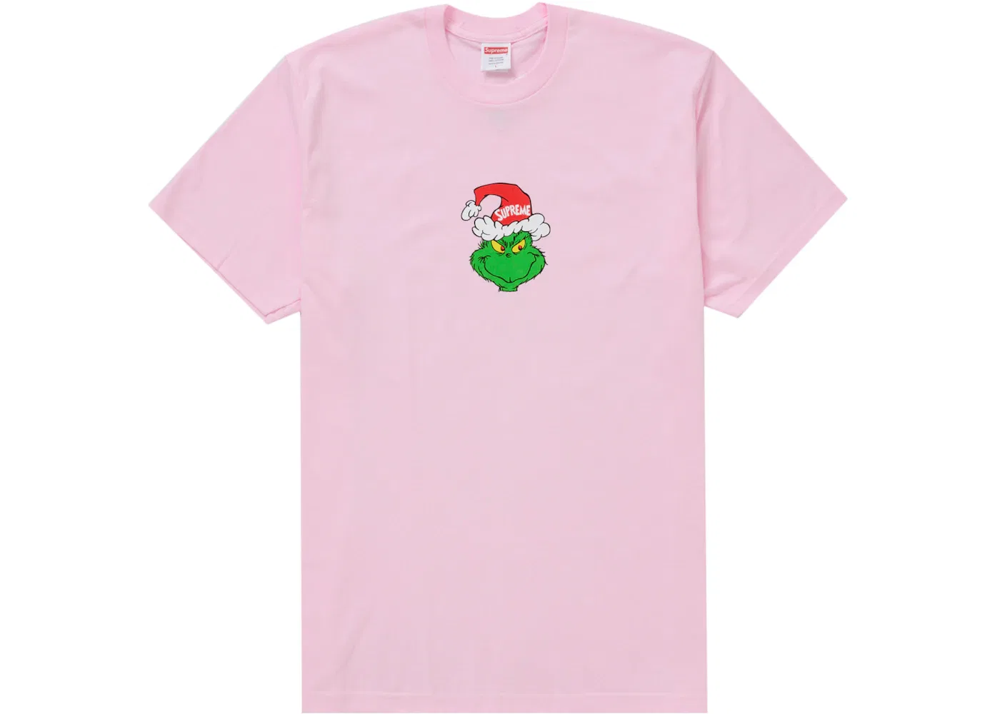 Мужская футболка с принтом Supreme Grinch Tee, Light Pink