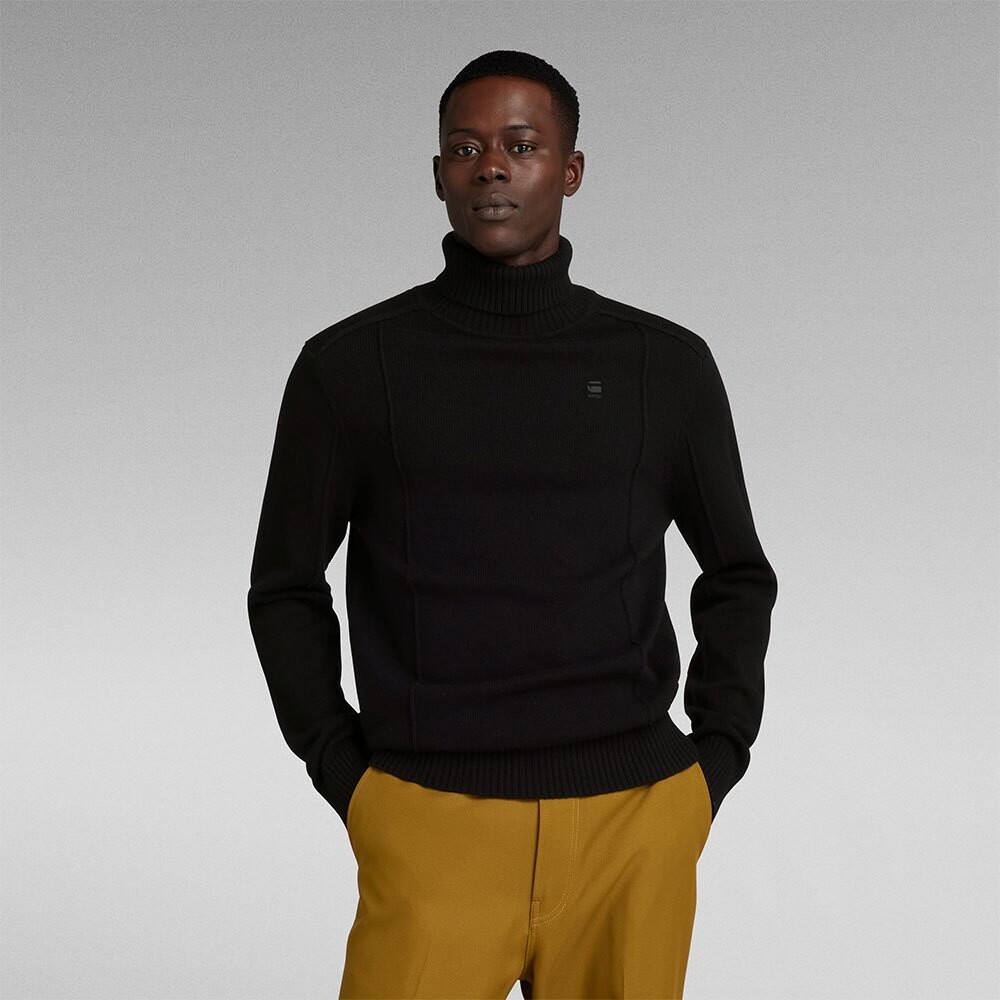 

Свитер G-Star Structure Turtle Neck, черный