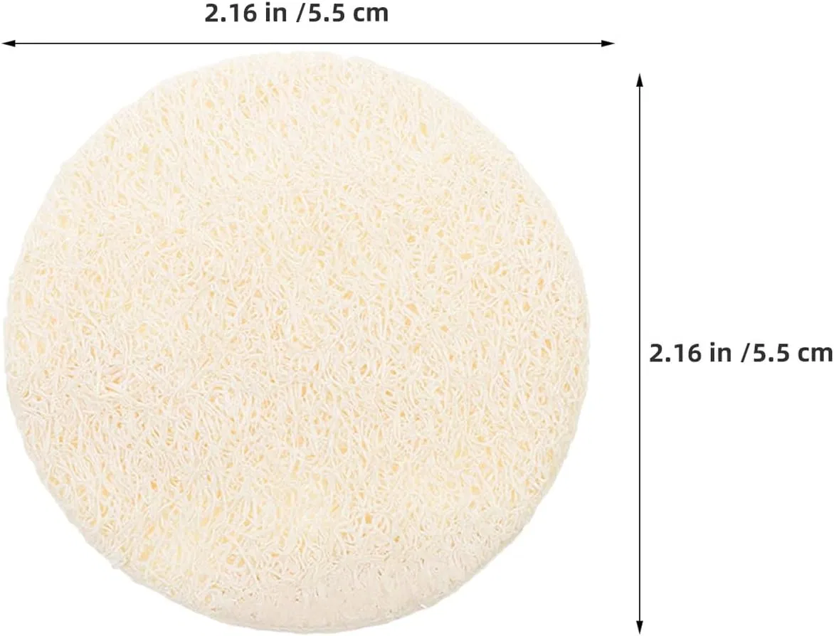 Мочалки для лица из люфы, 50 шт, BELLIFFY, 5.5x5.5 см — фото 2