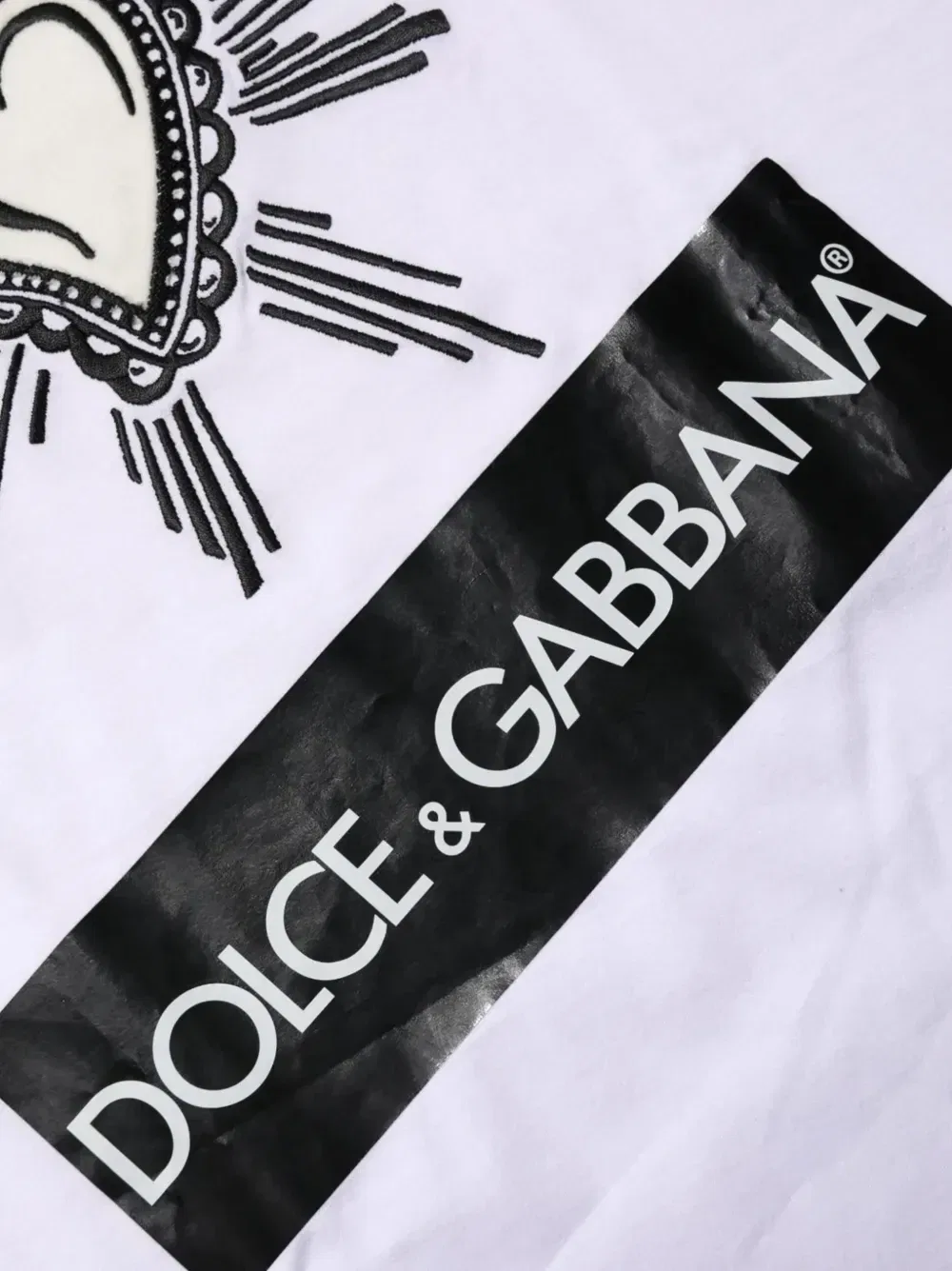 Футболка Sacred Heart с графичным принтом DOLCE & GABBANA, белый — фото 4