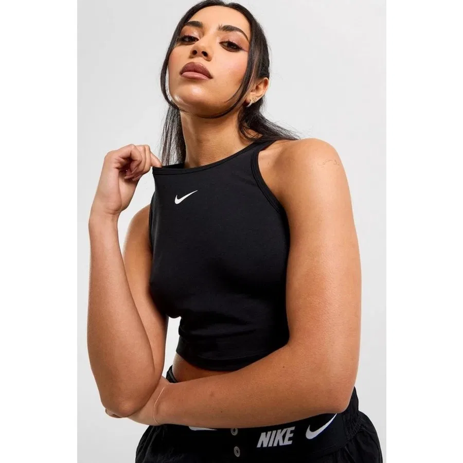 Топ-майка Nike Nsw Tank Top Gls с принтом, Черный