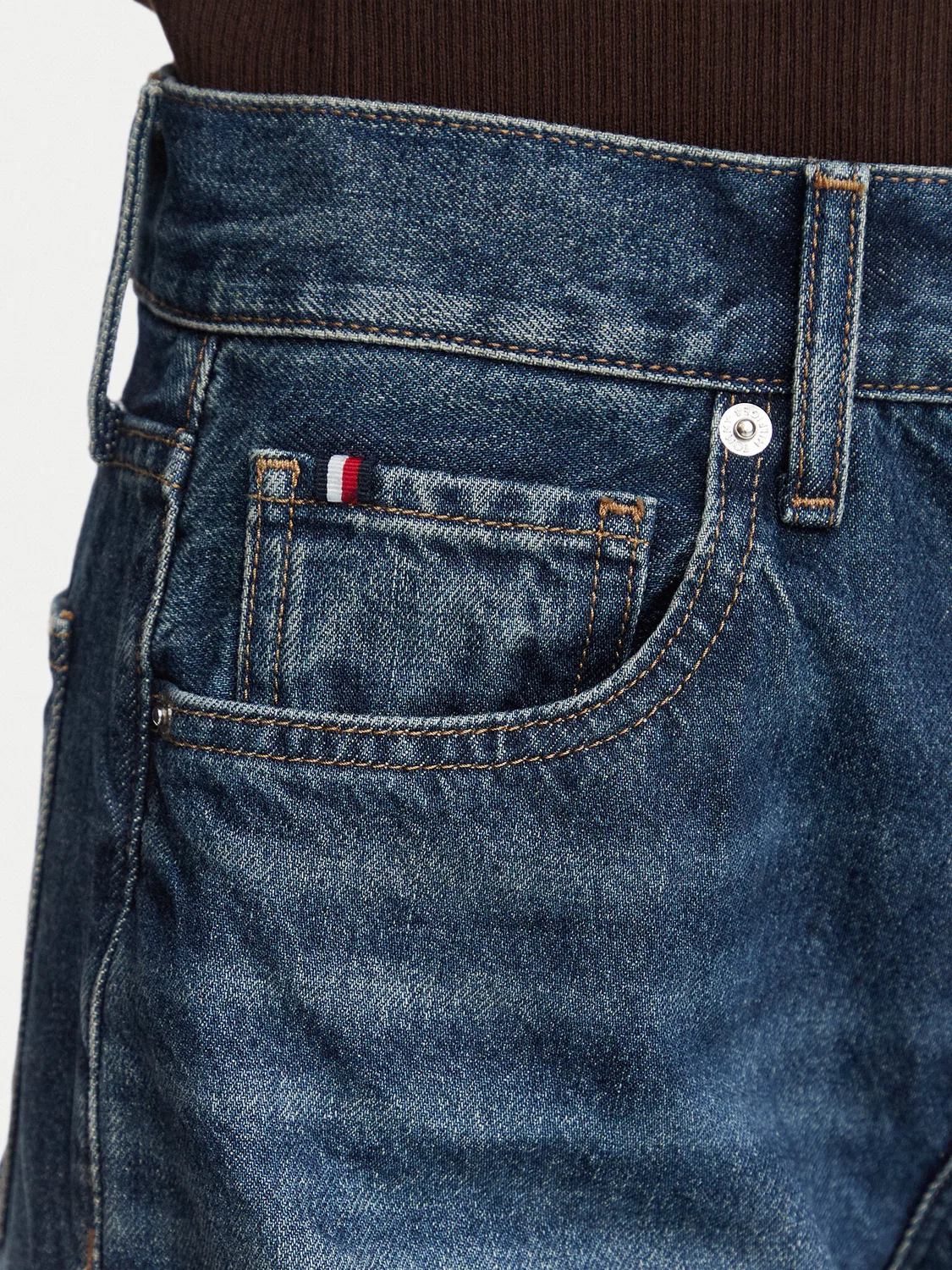 Женские джинсы с широкими штанинами Indie Tommy Hilfiger, синий — фото 4