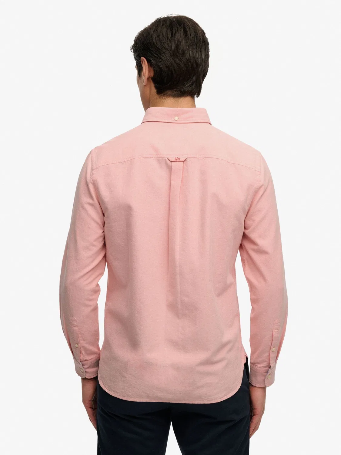Рубашка Оксфорд, свободный крой Superdry, лососево-розовый — фото 2