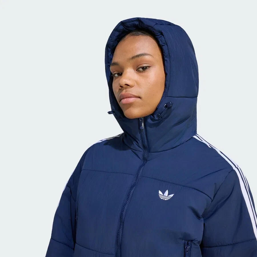 Зимняя куртка ADIDAS ORIGINALS 'Adicolor' темно-синего цвета — фото 4