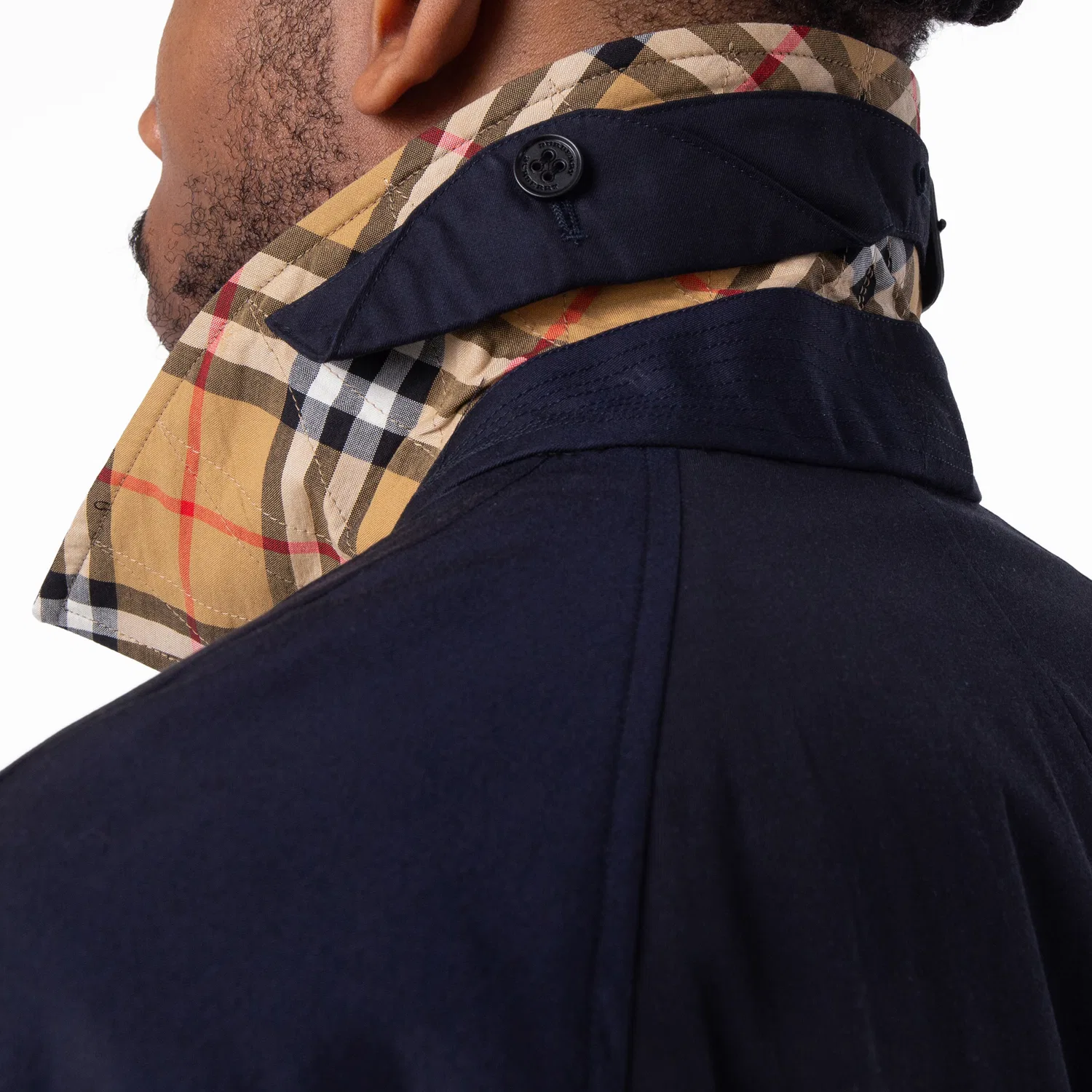 Пальто-кейп Mid-Length Camden Car Coat Burberry, Blue Carbon — фото 2