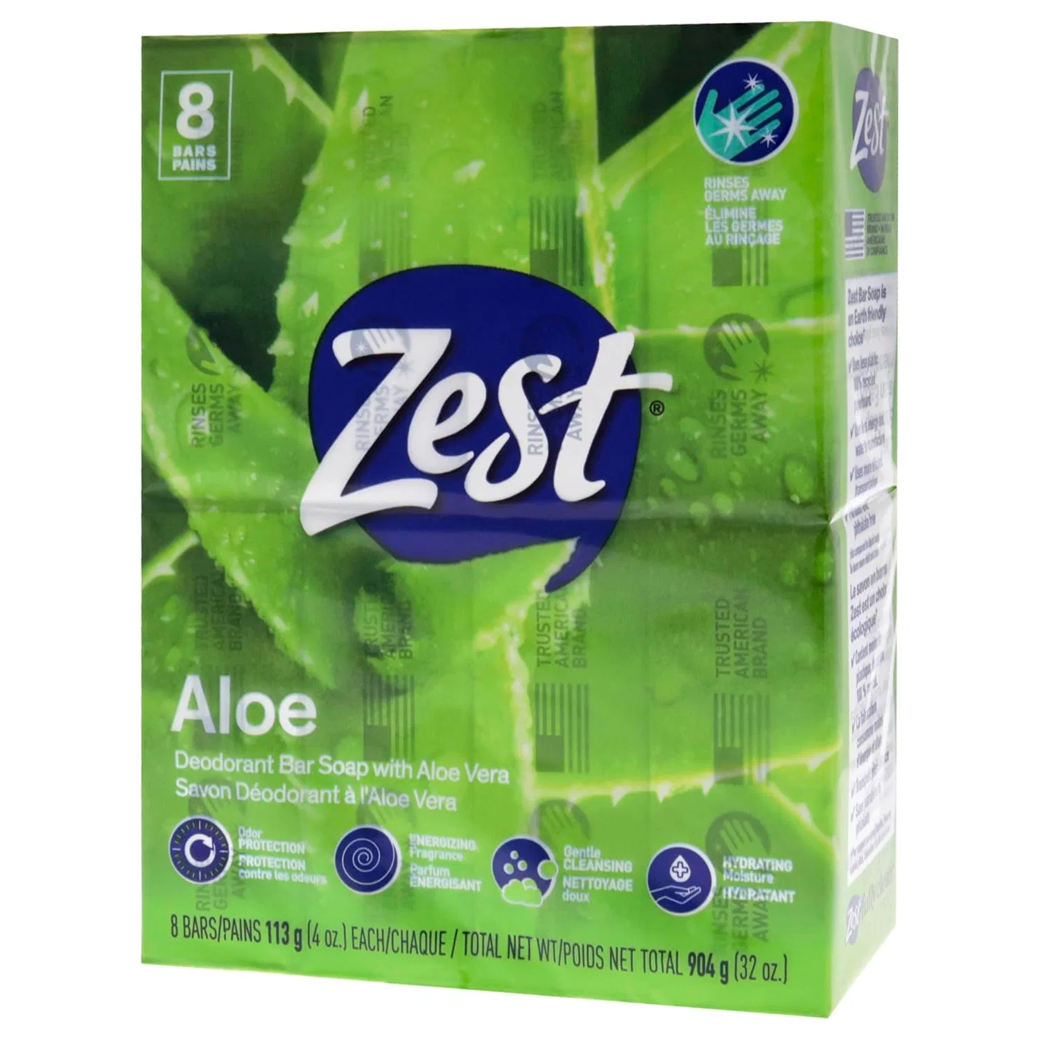 Мыло Zest Fresh Aloe, 8 шт., 118 мл — фото 3