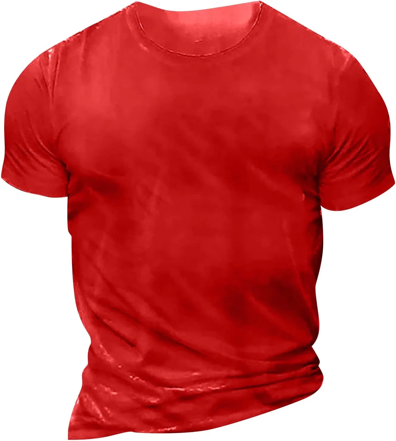Мужская футболка с круглым вырезом Crew Neck Tee Top Generic, Red — фото 3