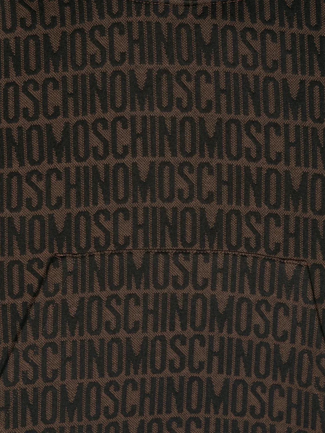 Худи с тиснением логотипа Moschino, коричневый — фото 2