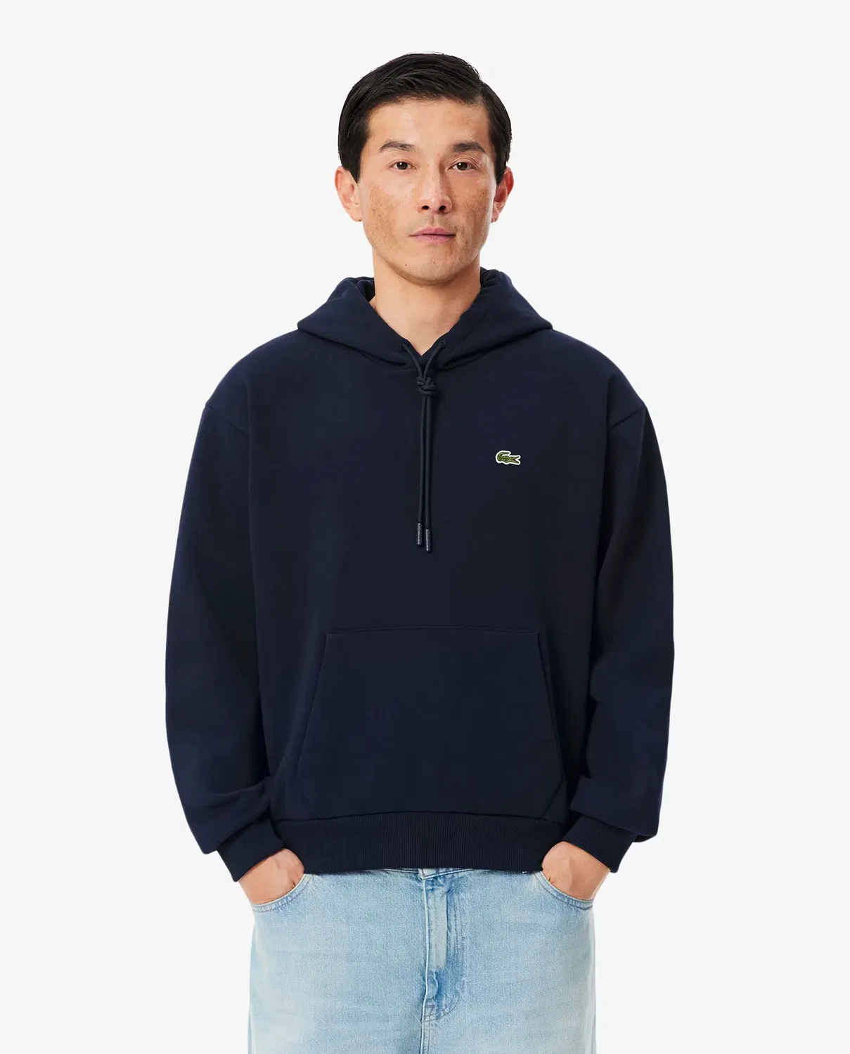 Мужская худи Lacoste с капюшоном из футера, свободный крой, Azul Marino