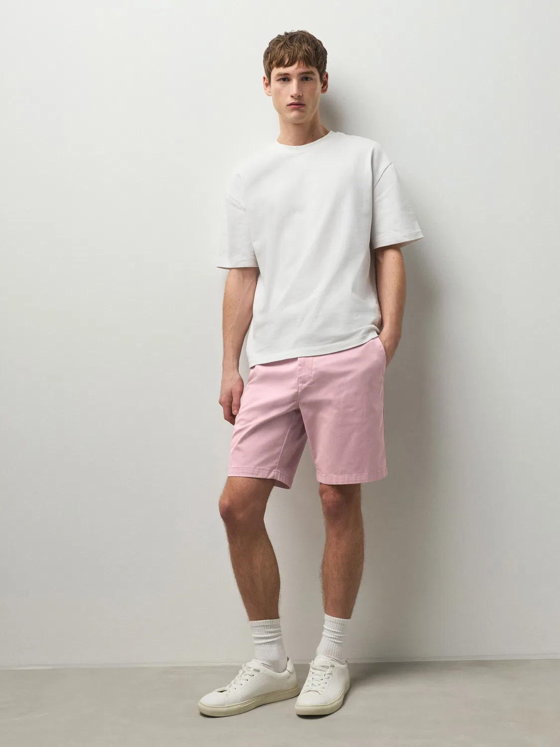 Шорты чинос, slim fit, Pink Next — фото 4
