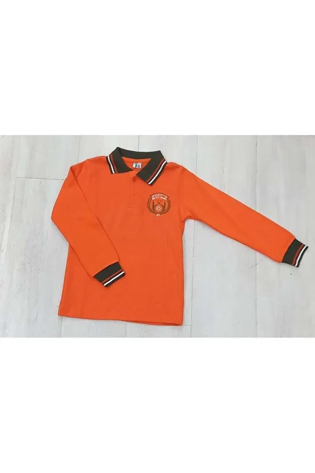 Детские свитшот для девочек с поло Başak Çocuk Giyim, Orange