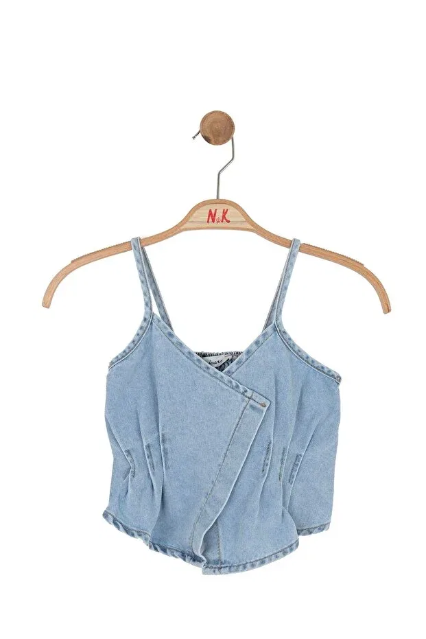 Детский топ для девочек с принтом Nk Kids, Light Blue