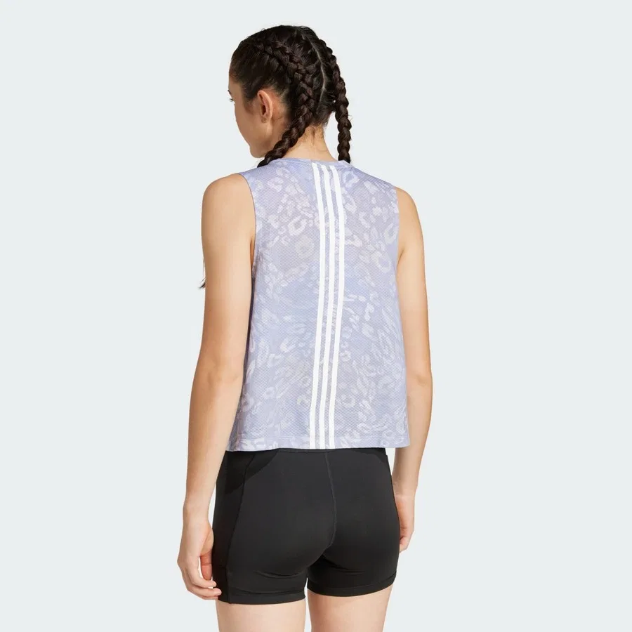 Топ для бега Own the Run CLIMACOOL 3-Stripes adidas, Серый — фото 2