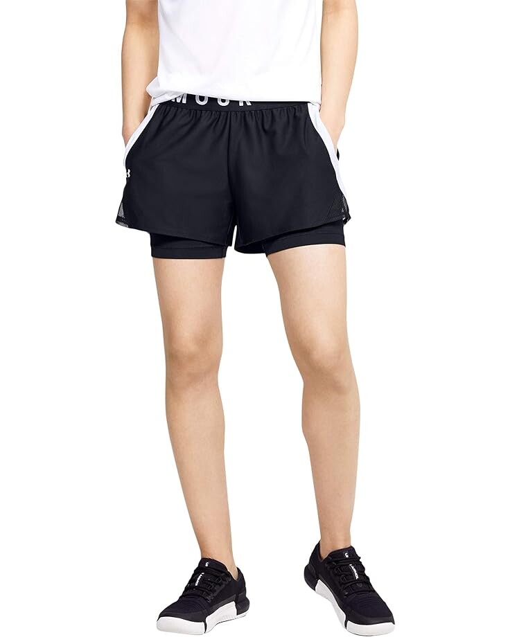 

Шорты Under Armour Play Up 2-in-1, цвет Black/Black/White