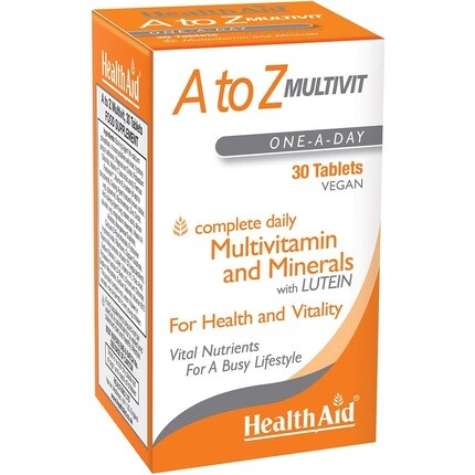 

Мультивитамины и минералы от А до Я, вегетарианские таблетки, 30 шт., Healthaid