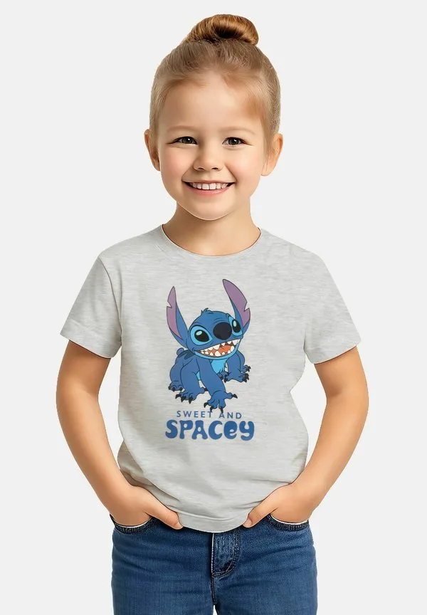 Футболка 2er pack disney с принтом лило стич oberteil kurzärmlig Disney, Blau/Grau — фото 3