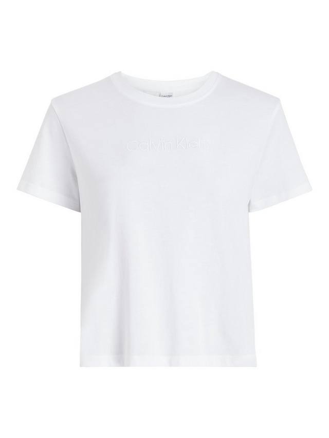 

Пижамная футболка из чистого хлопка Calvin Klein, цвет Classic White