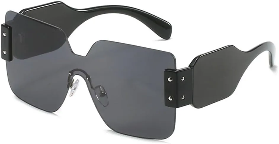 

Модные квадратные солнцезащитные очки для мужчин и женщин, без оправы, с градиентными линзами, стильная оправа, защита от ультрафиолета UV400 generic, C1